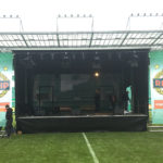 Stagexpress Trailerbühne PA Wings Lichtpakrt XL Tonpaket XL Rapid Allianz Stadion Weihnachtsfeier