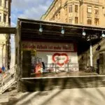 StageXpress TrailerBühne Kundgebung Friedrich Schmidt Platz Wien