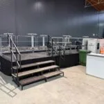 StageXpress Tribüne StehTribüne Stehtische Stoffabhaengung